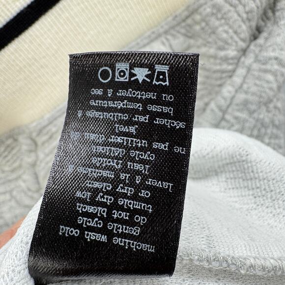 Rag & Bone Gray Quilted Jacquard Leaf Varsity Rib Detail Mini Skirt Size Medium‎ - Picture 5 of 5